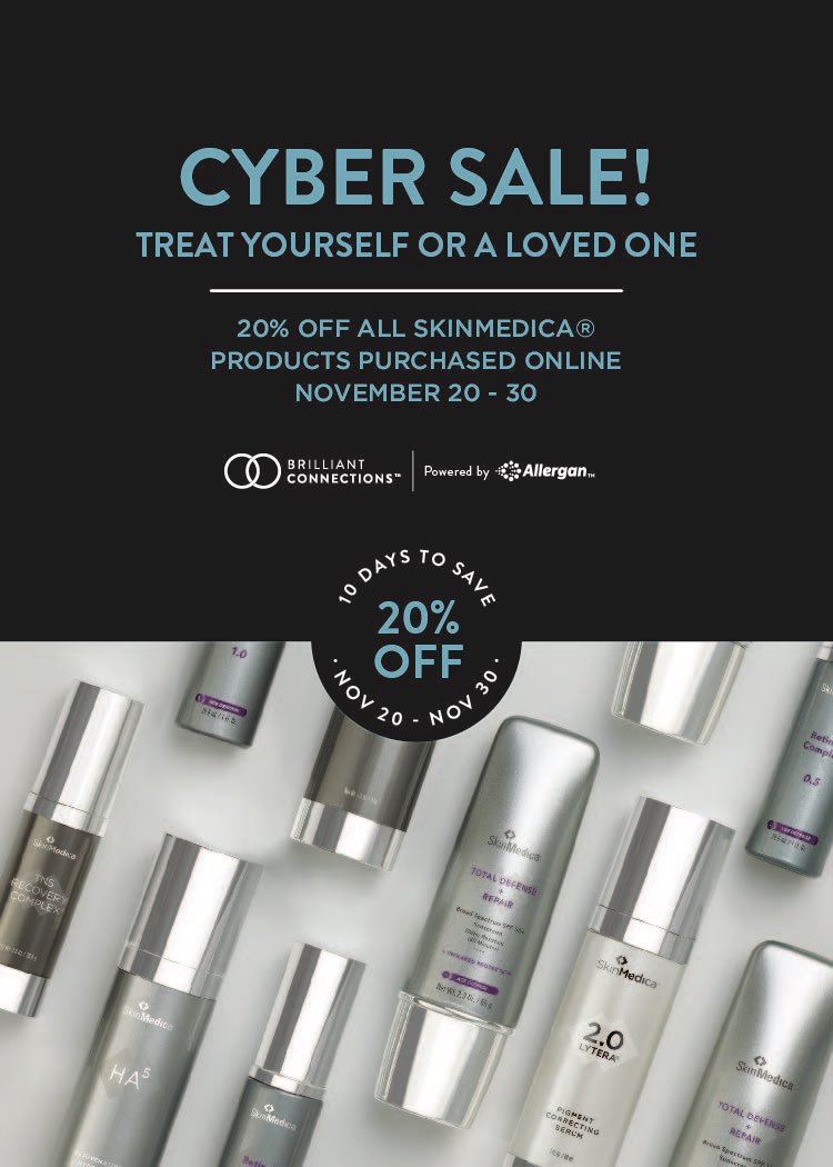 AllenbyDerm's tweet photo. Last day to save 20% on @skinmedica ! Plus FREE 2 day shipping and a years subscription to NewBeauty!! Shop now! 
https://t.co/o3PN3xD1zu
#shopping #skinmedica #tns #cybersale #savings #20%off #cosmeticdermatology #skincare #antiaging #beauty #products https://t.co/amieM2C0ov