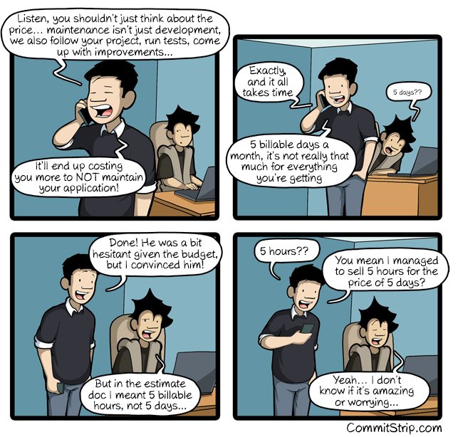 CommitStrip's tweet photo. Maintenance - A True Story
 https://t.co/NZ66w4SX31 https://t.co/0IFPcncGU0