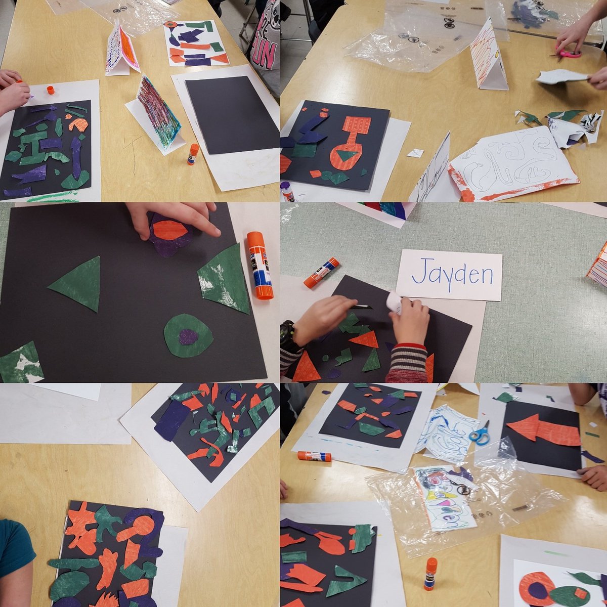 HamptonArtDept's tweet photo. Collages like Matisse! #littleartists #henrisscissors #2nd3rdart https://t.co/EFO8fPbA1L