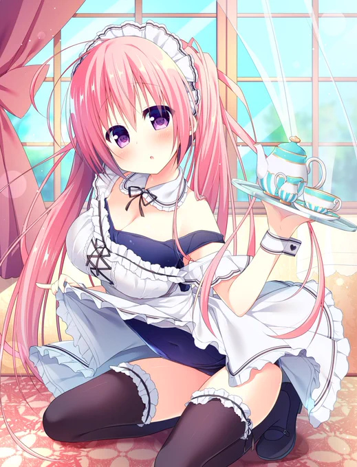 えろいことしてくれるスク水メイドさん 
