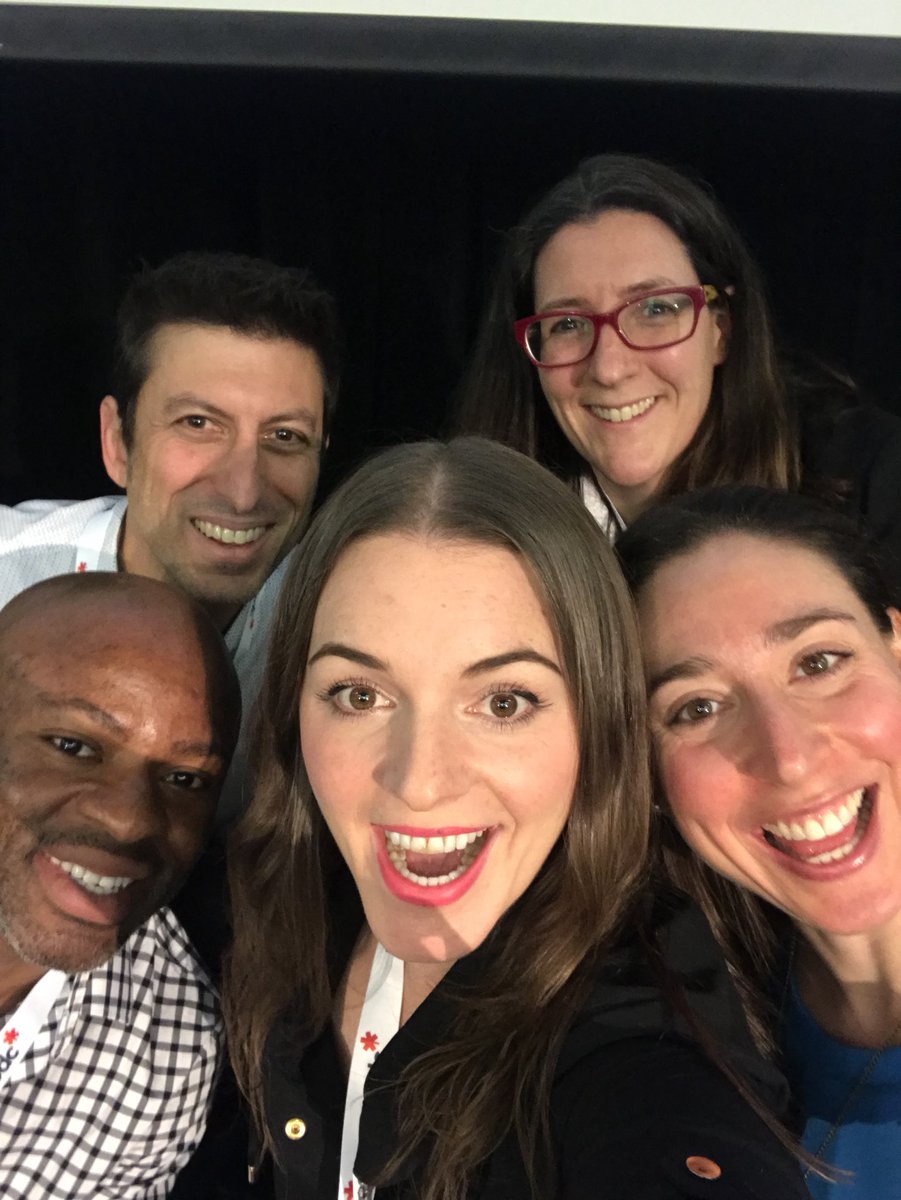 Selfie on stage w the funniest panel - these humans rock <a href="/weiszjess/">Jessica Weisz</a> <a href="/jocebrown/">Jocelyn Brown</a> <a href="/topeawotona/">Tope Awotona</a> <a href="/seanstanleigh/">Sean Stanleigh</a> <a href="/SaaSNorth/">SAAS NORTH</a> <a href="/bambora_na/">Bambora</a>