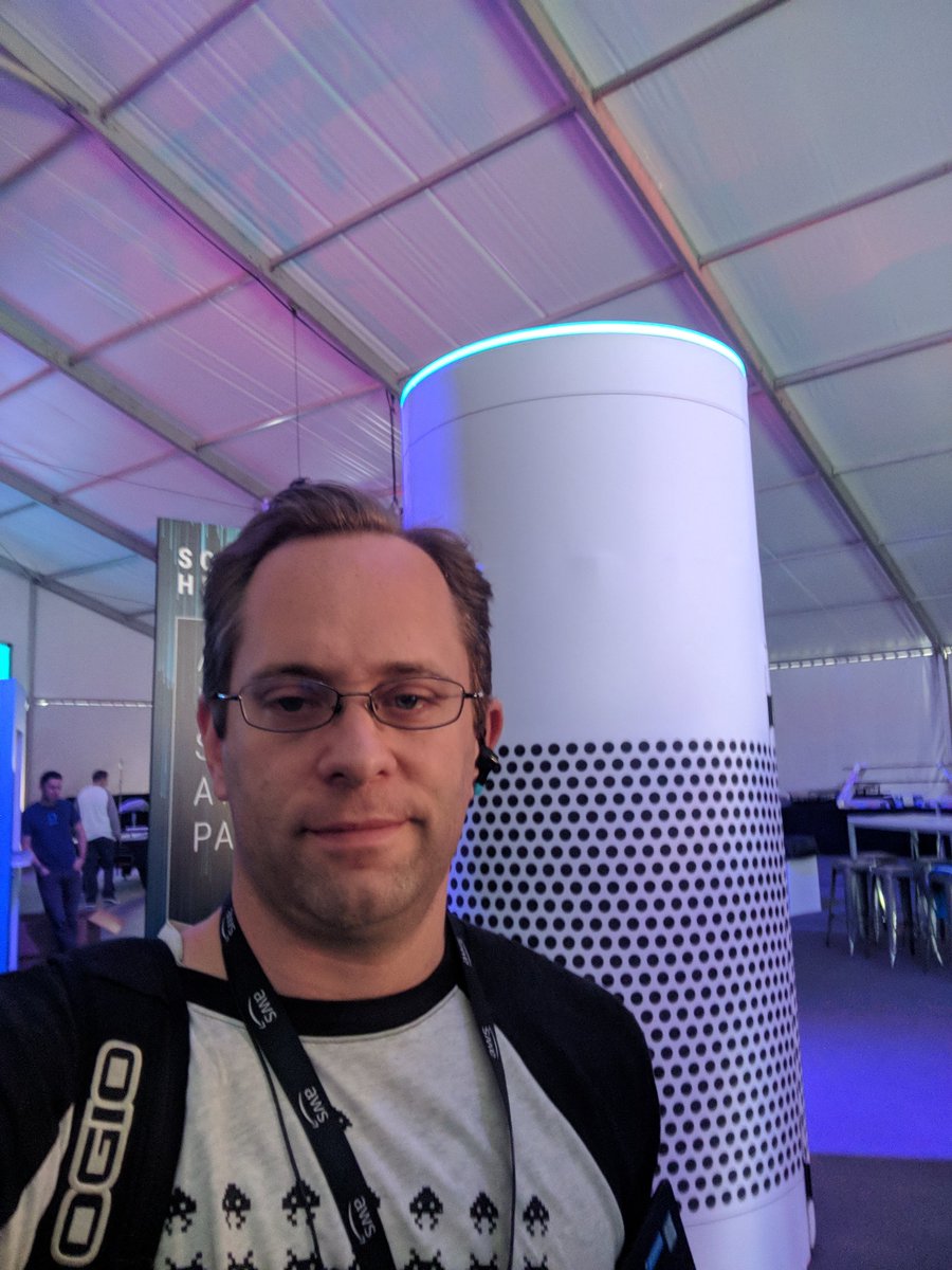 tejaycar's tweet image. #BigEchoSelfie at #AWSreinvent2017
