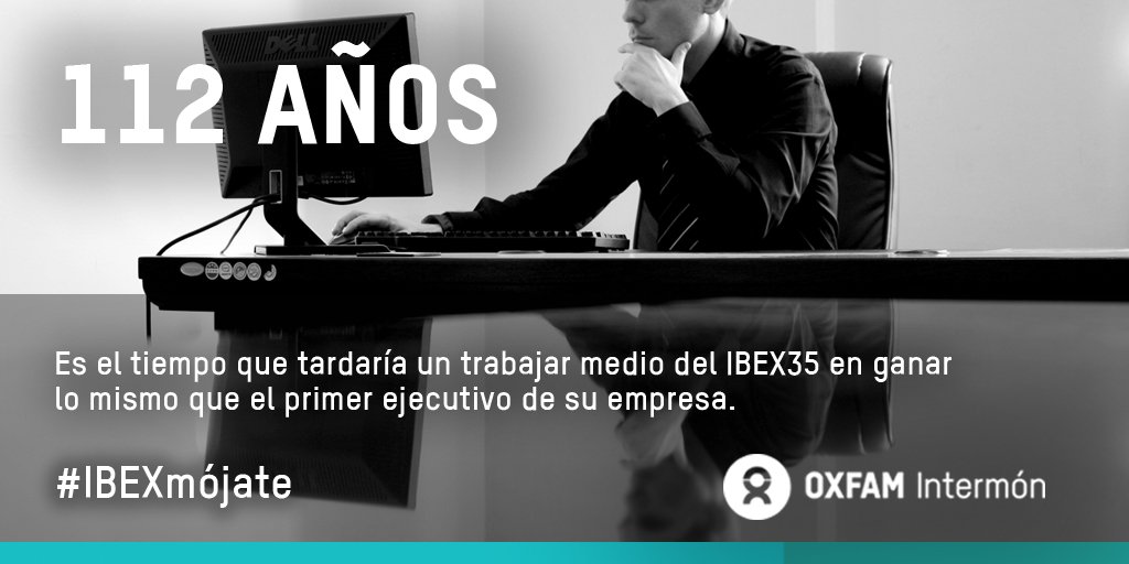 frmat's tweet photo. Si un treballador mitjà, ha de treballar 559 anys per guanyar el mateix que el seu director en 1 any => tenim un problema
Si a la mitjana del #IBEX35 un treballador mitjà ha de treballar 112 anys, => el problema és general.
Demana un canvi: https://t.co/Htj5Xrfhl3
#IBEXmojate https://t.co/ZVwF6qq57i