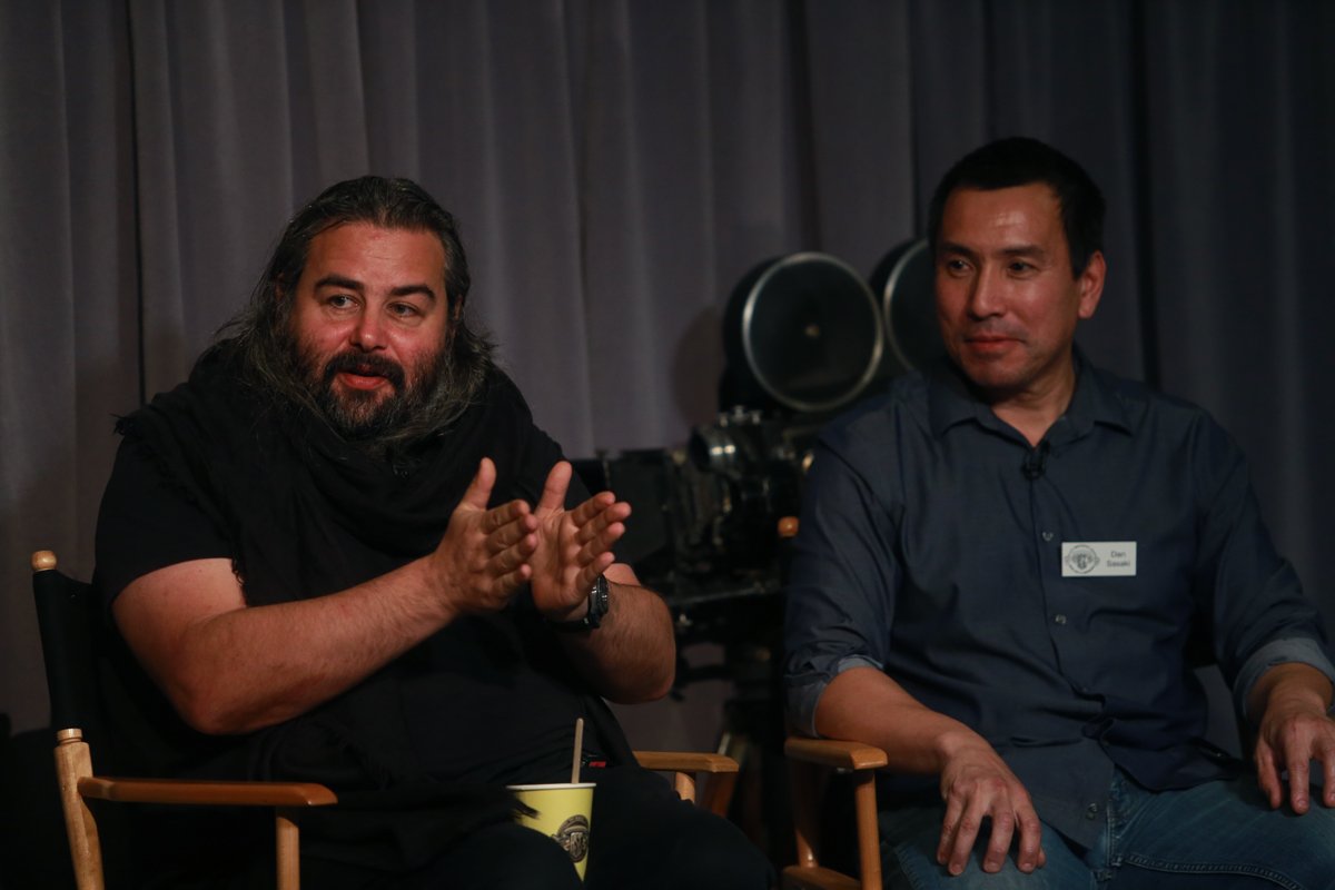 Panavision's tweet photo. On Tuesday Panavision’s VP of Optics and Lens Strategy Dan Sasaki joined Hoyte van Hoytema ASC FSF NSC at the ASC Clubhouse in Los Angeles to discuss Hoyte’s work on DUNKIRK. Shot with IMAX and custom #Panavision lenses. https://t.co/5Ty4hPq6tN