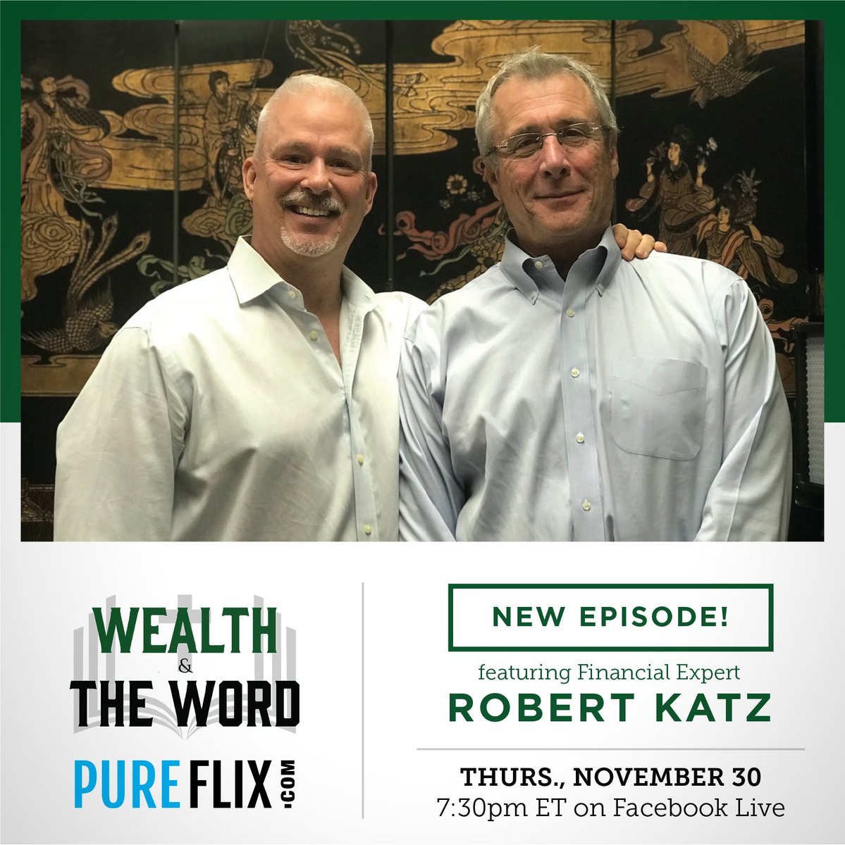 PureFlix's tweet photo. Identity theft is clearly on the rise. Financial experts Mike Storms and Robert Katz will discuss what it is and how to protect yourself this week on Wealth and The Word. https://t.co/XyNpPfnqER