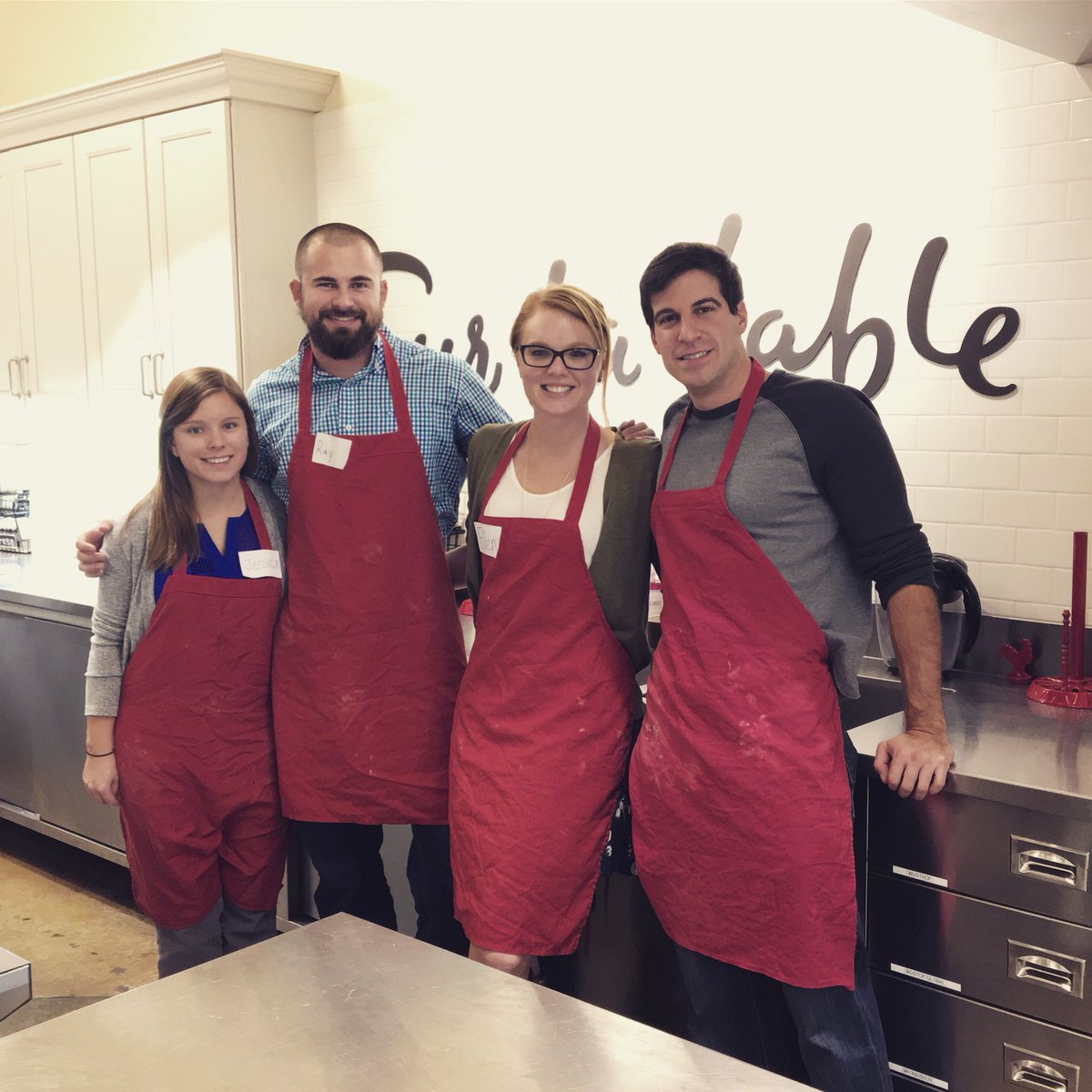 NCACPA's tweet photo. Some of our young CPAs had a great time socializing and learning to make #ravioli at #surlatable this week! #NCACPA #youngCPAs #cookingclass https://t.co/zCHGrERyGB