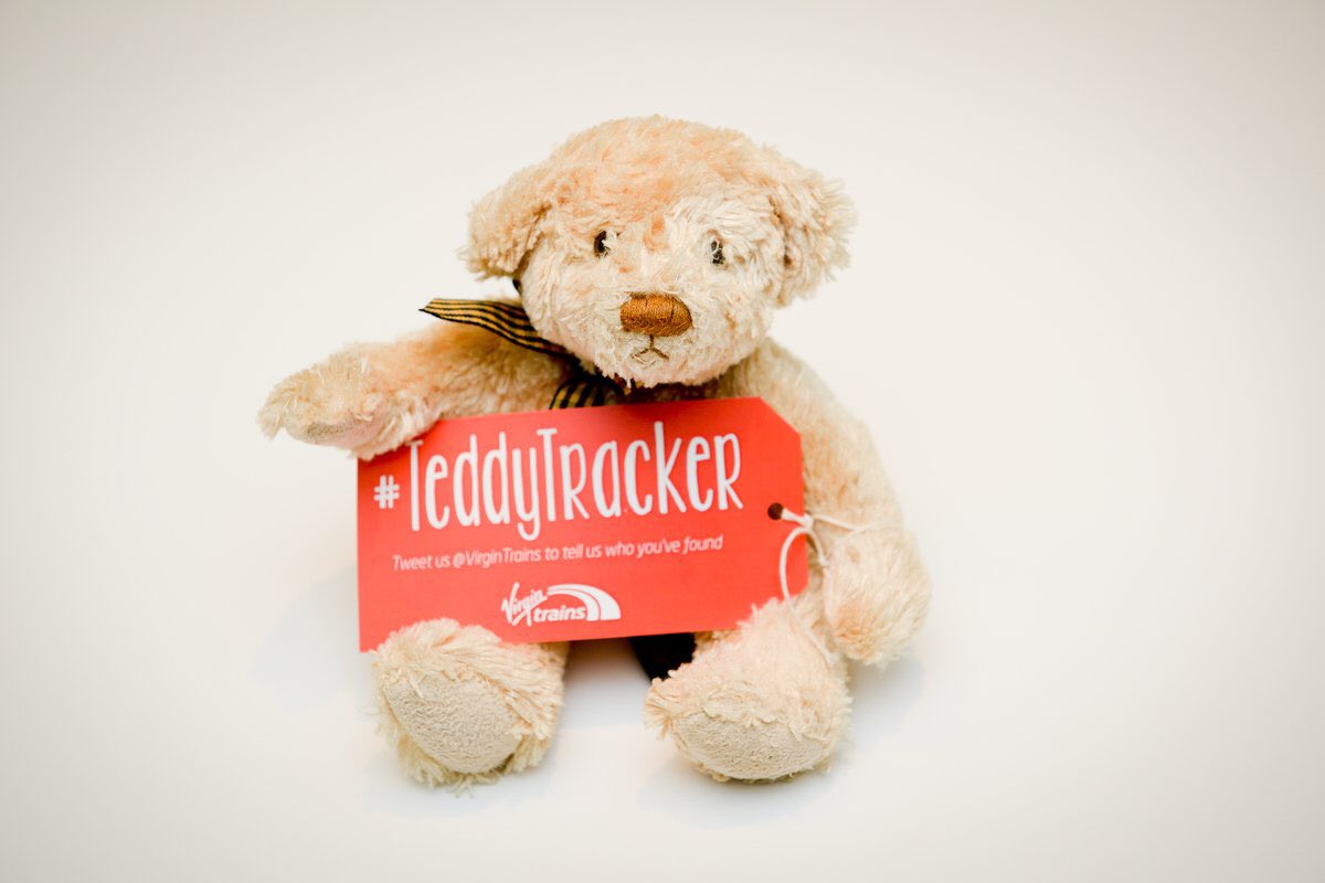 GaryLiverpool's tweet photo. We have #TeddyTracker tags at our @VirginTrains stations for children travelling with teddy’s that if lost we can reunite them with their owner @BBCTheOneShow #Bearwatch https://t.co/e2WQnsixxK
