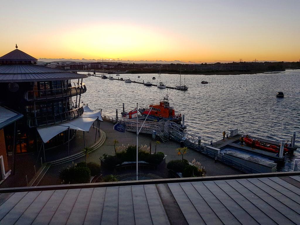 Course finished. Time to chill out and have a #beer or two. 
@RNLI  #poole #rnlicollege #training #lifeboats #boats #sea #sunset #sar #searchandrescue