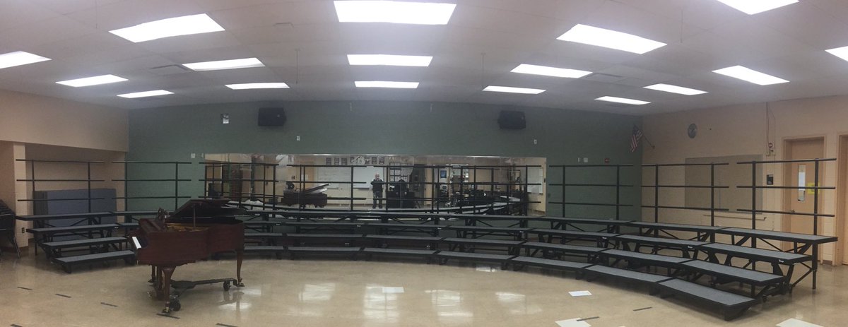 johnepickering's tweet photo. HUGE thank you to @NordoniaChoirs Booster Club, Nordonia Hills Business Office ( @matt_gaugler11 ) & our stellar Buildings & Grounds Department for the investment of new risers! #LessMoving #LessAccidents #SaferRisersMeansSaferStudents https://t.co/Qa4OTwkB8v