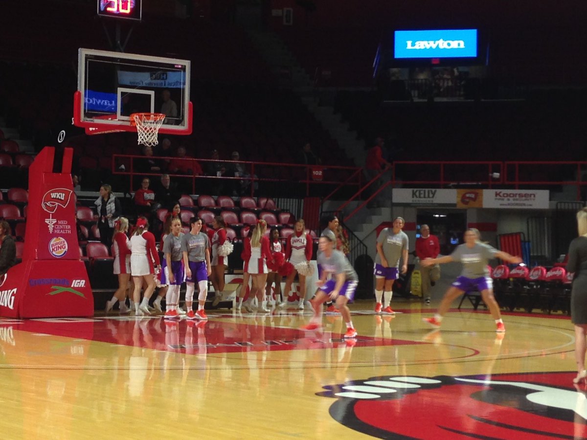 WUEV's tweet photo. Getting ready for tip-off from WKU as @UEAthletics_WBB gets set to take on the Lady Toppers. Tip is at 7 p.m. on 91.5 FM and the Aces Radio Network. #AcesAces https://t.co/pVZ2jh15NR