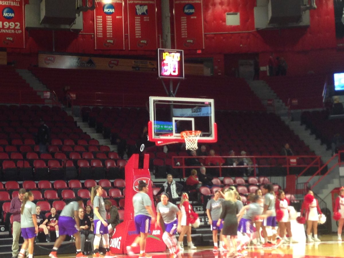 WUEV's tweet photo. Getting ready for tip-off from WKU as @UEAthletics_WBB gets set to take on the Lady Toppers. Tip is at 7 p.m. on 91.5 FM and the Aces Radio Network. #AcesAces https://t.co/pVZ2jh15NR