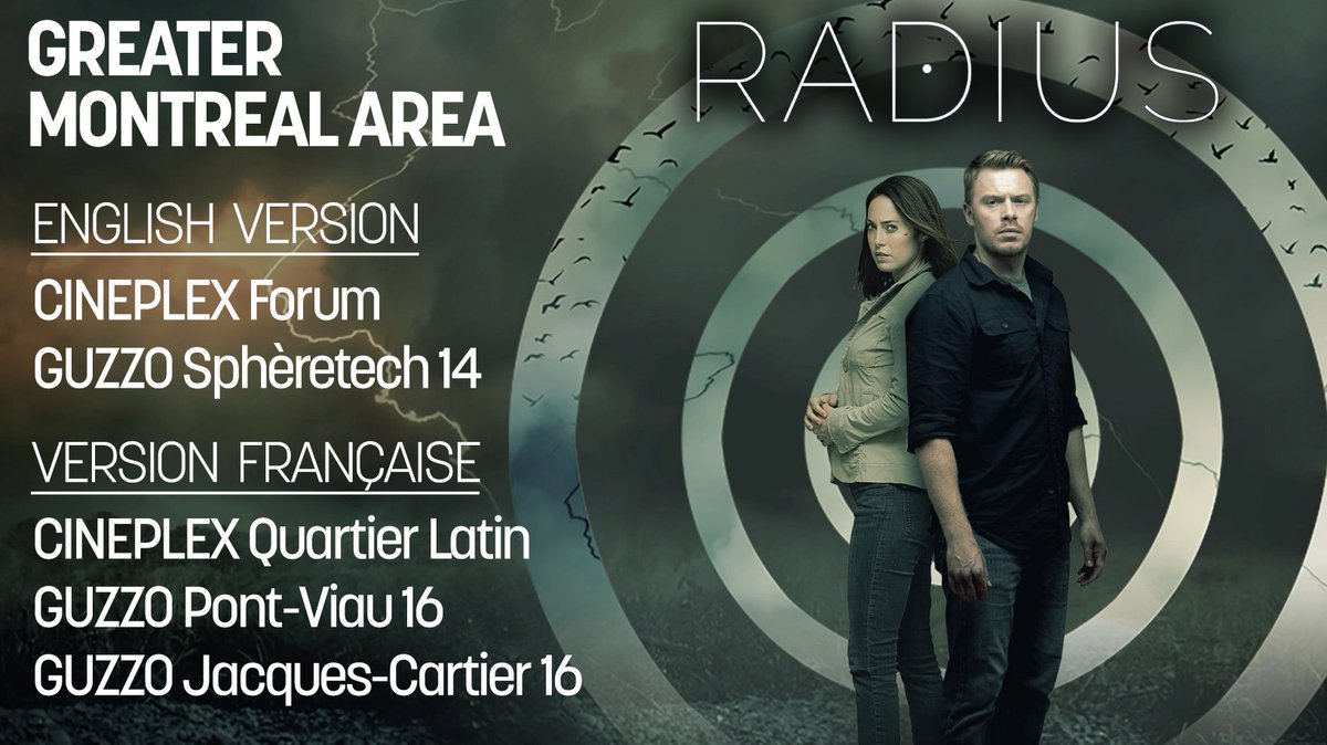 Here's where you can see <a href="/RadiusMovie/">Radius Movie</a> in Canada (greater Mtl area) this weekend: