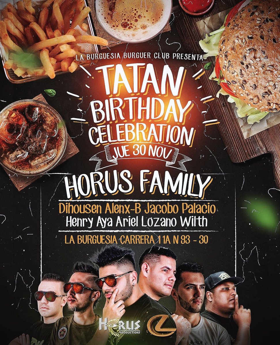 djwilth's tweet photo. Amig@s nos vemos HOY 30 de Noviembre en #LaBurguesiaBurgerClub #HorusProductions #TatanBirthday #OverdoseMusicAgency #Wilth #Dj #ShowDj #ElectronicMusic https://t.co/bCWkvoKEOW