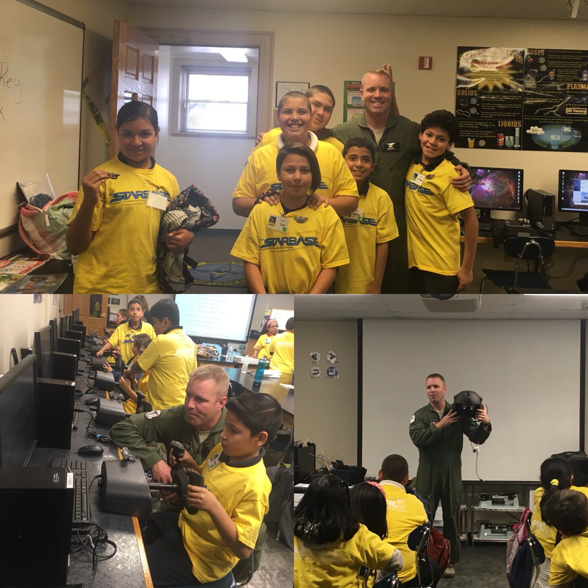 KariHealey15's tweet photo. Awesome day learning how to fly from the Pros. Thank you starbase. You made my kiddos year!! #stem #dodstarbase #mathinreallife https://t.co/8Q5sfLph6P