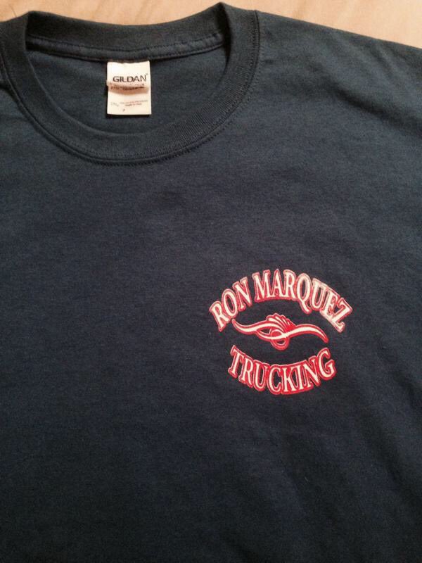 IAMRJM8's tweet photo. 2012 Custom shirts for Ron Marquez Trucking company. Artwork on a solid #Black , #Grey & #RoyalBlue #GildanTshirt & #GildanSoft #MakeYourSelfKnown #RMDesigns #ZScreenPrinting #PocketLogo https://t.co/NIjha2tgW3