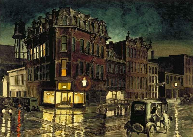 HistofPainting's tweet photo. 🎨 Rainy Night, 1929-1930

👨‍🎨 Charles Ephraim Burchfield (Apr 9, 1893 – Jan 10, 1967) was an American painter and visionary artist, known for his passionate watercolors of nature scenes and townscapes.

🏛🖼 The San Diego Museum of Art  
→ @SDMA ←  

#HistoryofPainting https://t.co/qRq1ICfVzn