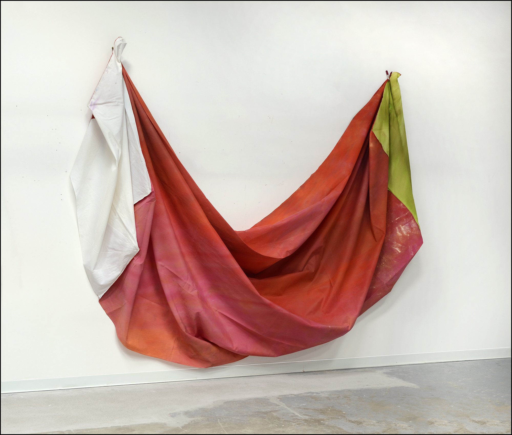 Happy Birthday to Sam Gilliam, who was born in 1943. In picture: \"Red White and Green\" (2005), acquired 2013. 