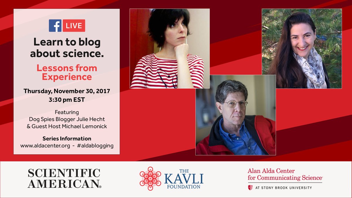 DogSpies's tweet photo. Blogging for @sciam - Lessons from Experience. Thanks everyone for tuning in! Recording here: https://t.co/3wAuZ3gRjx w @MLemonick J Albanese @AldaCenter @stonybrooku #aldablogging #dogs #scicomm @SciCommKate https://t.co/1Wdb3BUI4p