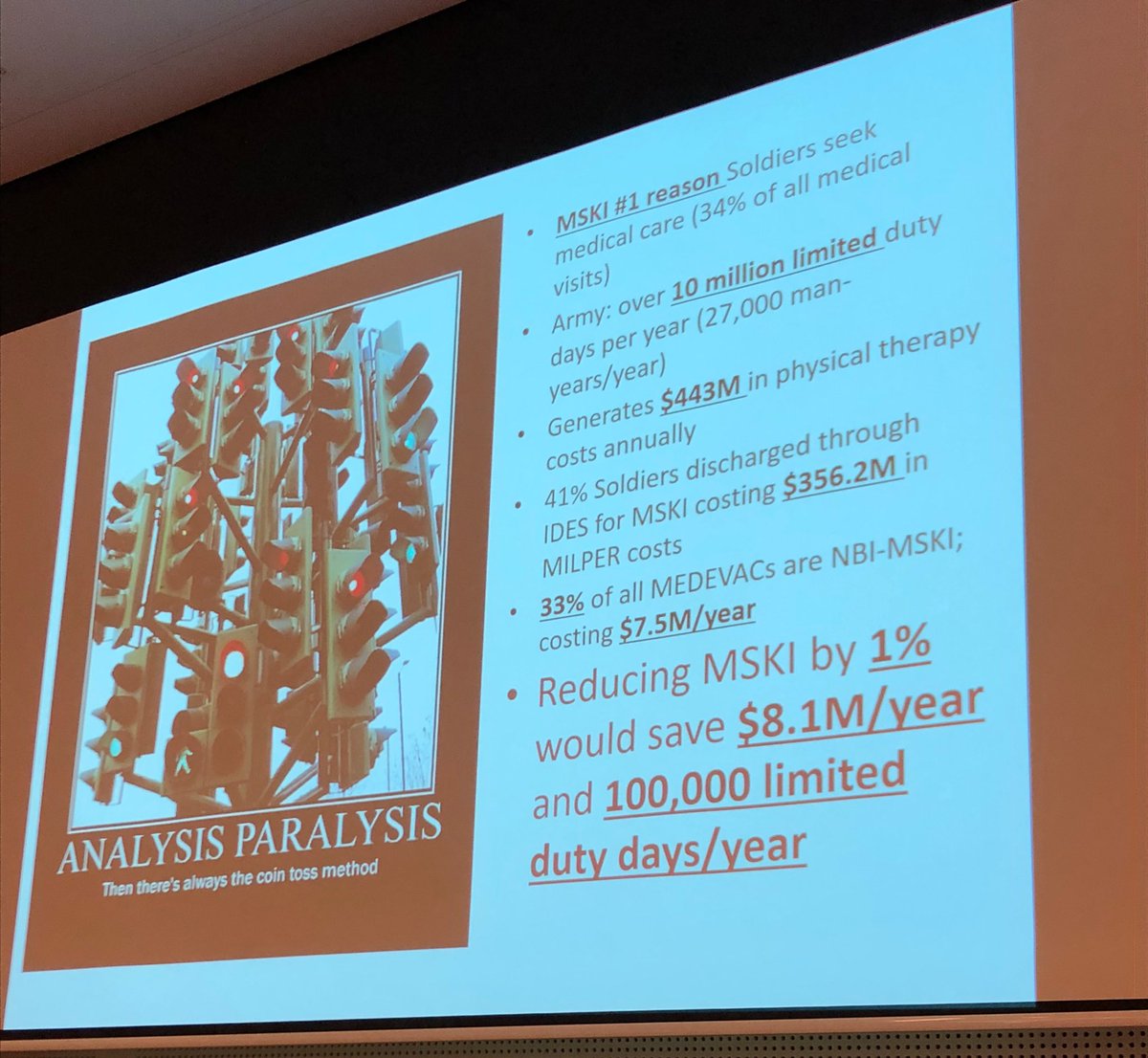 danrhon's tweet photo. It doesn’t take much - a modest decreased of ONLY 1% results in over $8mm in annual savings to the @USArmy alone #ICSPP2017 @dteyhen https://t.co/bBOVsqvn93