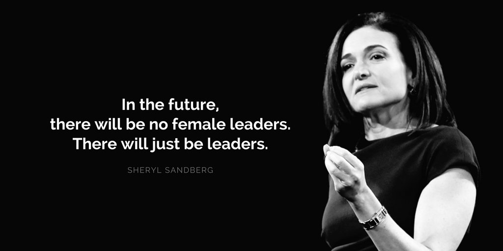 MandyModGirl's tweet photo. "In the future, there will be no female #leaders. There will just be leaders."
@sherylsandberg

#quote #life https://t.co/JoYwcA0qW9