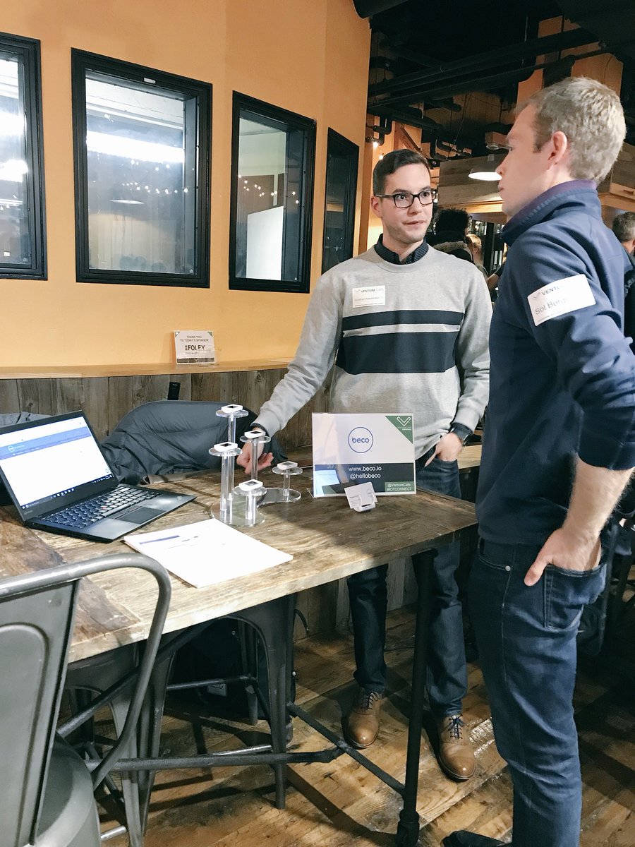 hellobeco's tweet photo. Hanging out at #IoTConnect at the @VentureCafe. Thanks @FoleyandLardner for sponsoring a great event! https://t.co/OOlKBIseWe