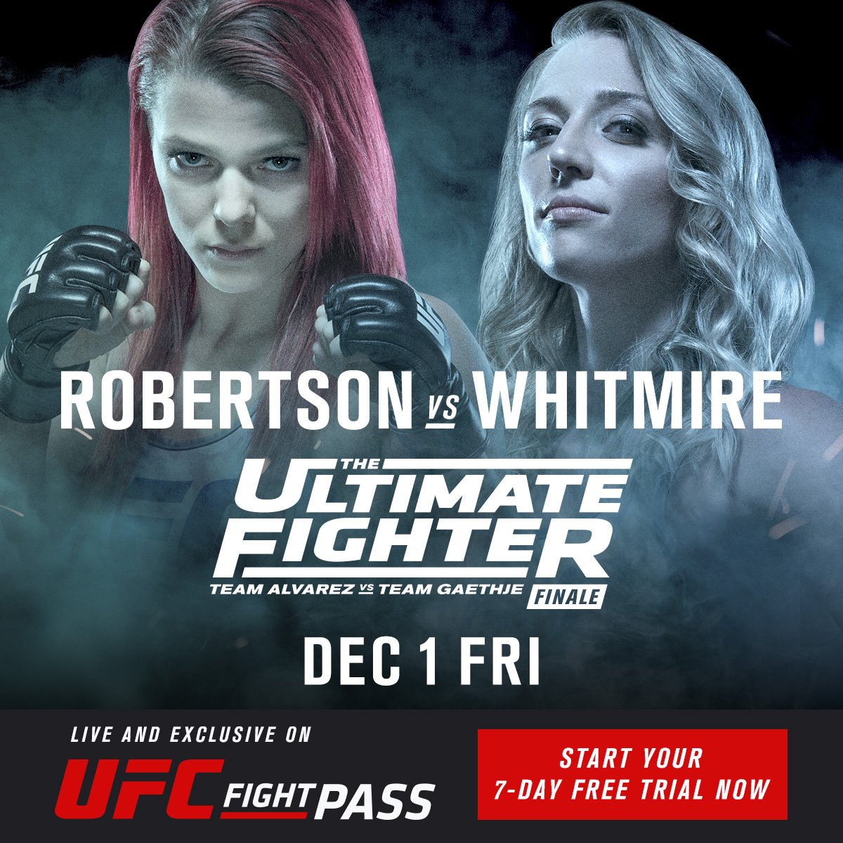 UFCFightPass's tweet photo. #WomensWeek on #UFCFIGHTPASS starts tomorrow!

Gillian Robertson meets @WhitmireMMA in the #TUFFinale Featured Bout!

+ @TiffanyTimeBomb headlines #GLORY48 SuperFight Series! https://t.co/nehBIbNRZD
