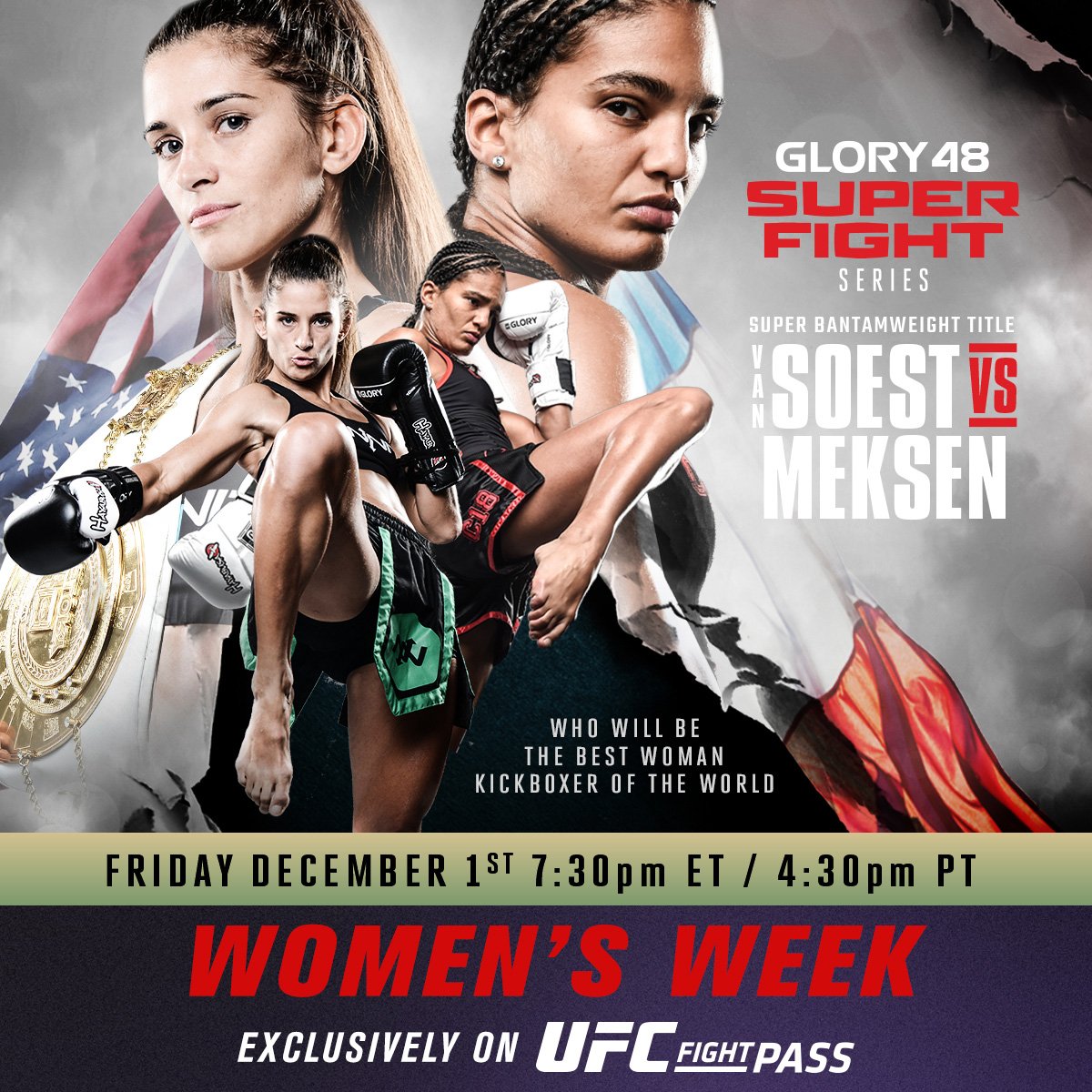 UFCFightPass's tweet photo. #WomensWeek on #UFCFIGHTPASS starts tomorrow!

Gillian Robertson meets @WhitmireMMA in the #TUFFinale Featured Bout!

+ @TiffanyTimeBomb headlines #GLORY48 SuperFight Series! https://t.co/nehBIbNRZD