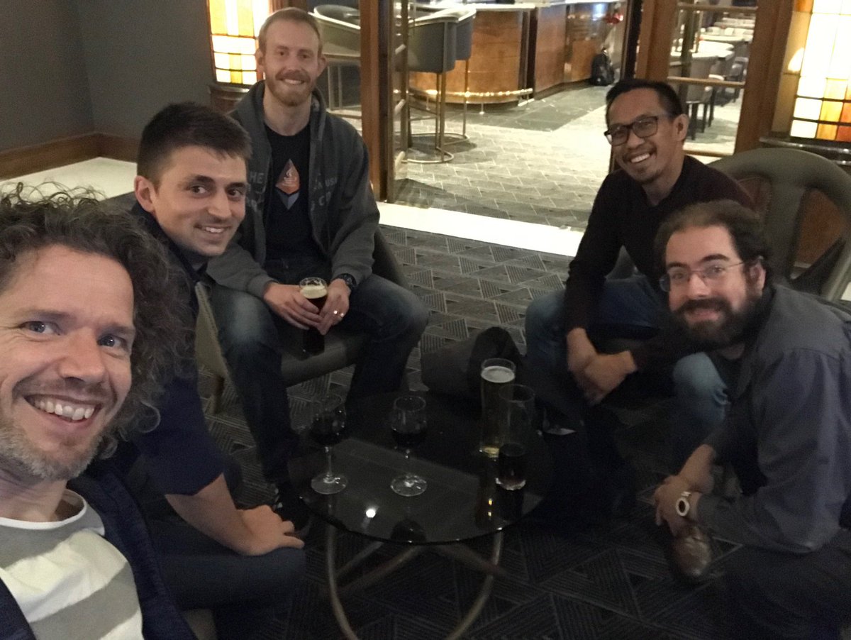 Having a great time talking about important things in life. Besides #web3j #ethereum and #java of course... A big thank you to <a href="/conors10/">Conโกเเฉะ Ors</a> <a href="/bc_workshop/">Blockchain Workshop</a> @thebc_connector <a href="/blk_io/">blk.io</a> <a href="/thomasbarkercom/">Thomas @ Somewhere Else</a> and Matt (#twitterless) for this great and inspiring evening!
