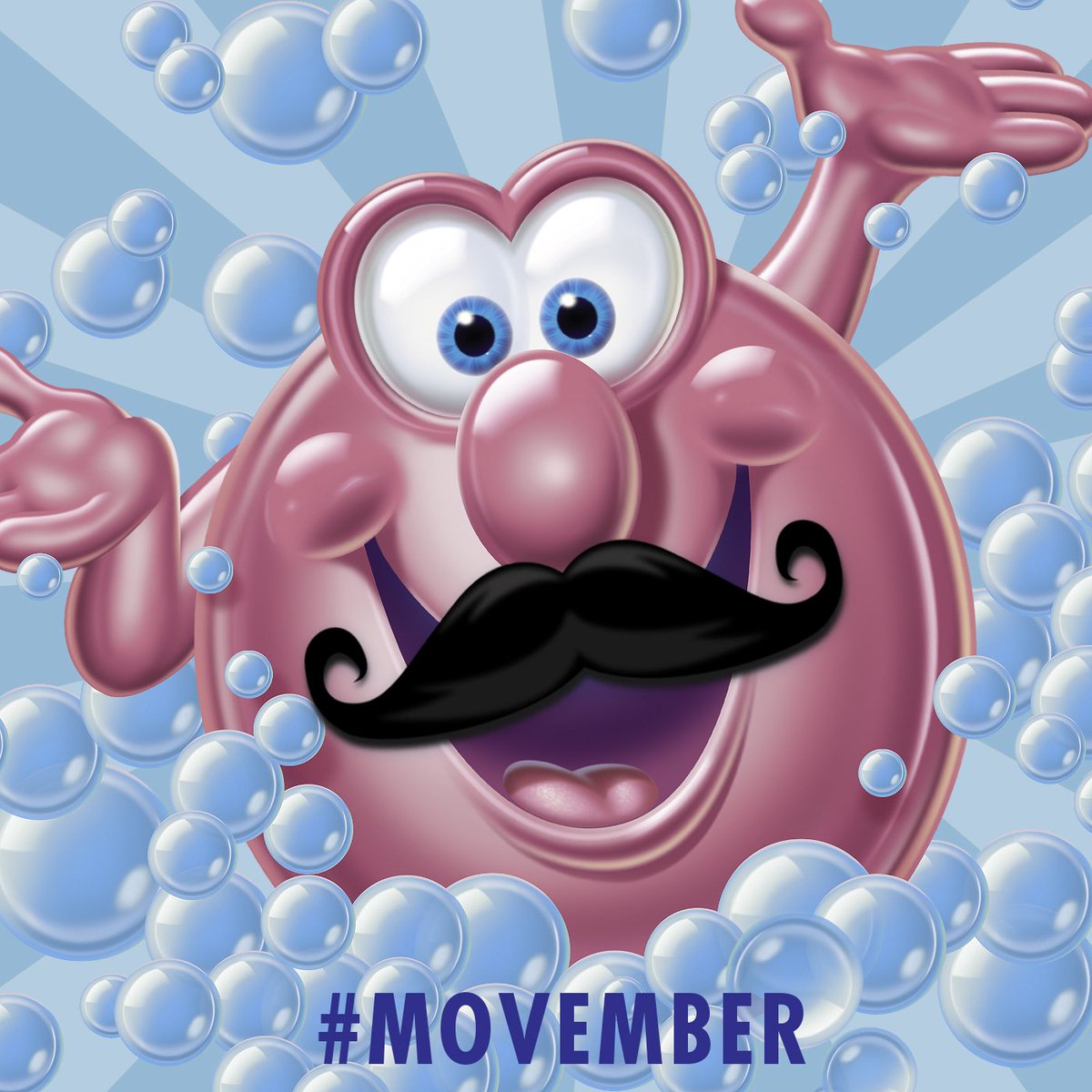 MrBubble's tweet image. You chose, I grew! Check out my super suave 'stache in honor of #Movember! #MrBubble