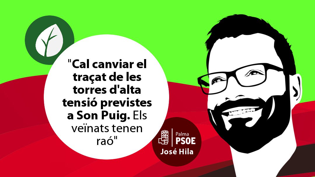 PSOEPalma's tweet photo. #SonPuig
#Escoltam els veïnats. #Treballam per canviar el traçat de les torres d'alta tensió. 
@hila 
#SalvemSonPuig https://t.co/PaWzWiqgu8