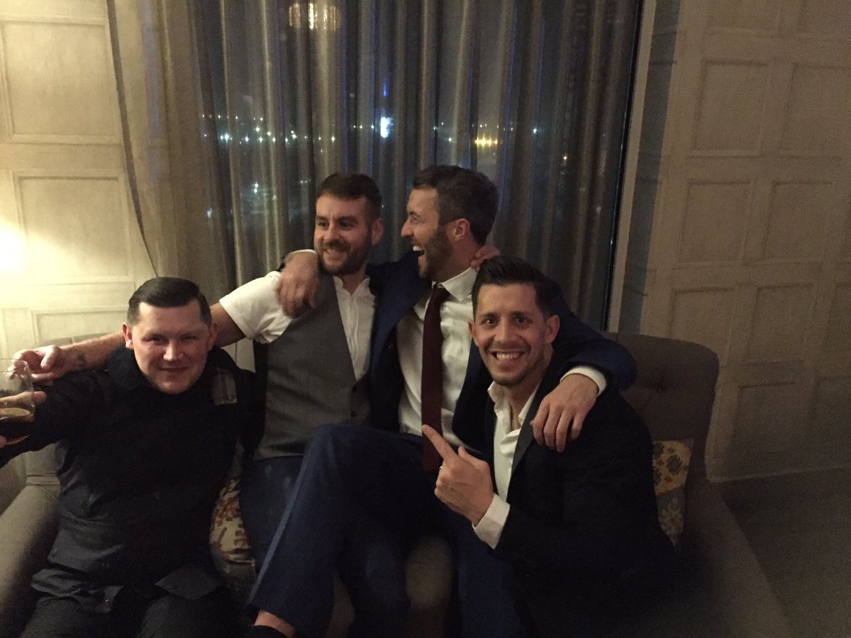 monkey2712's tweet image. Wedding with the boys a few weeks back