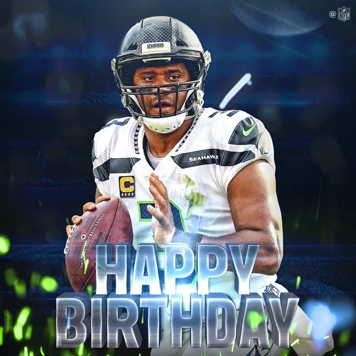 Happy late bday to a quarterback for the Seattle Seahawks Russell Wilson      