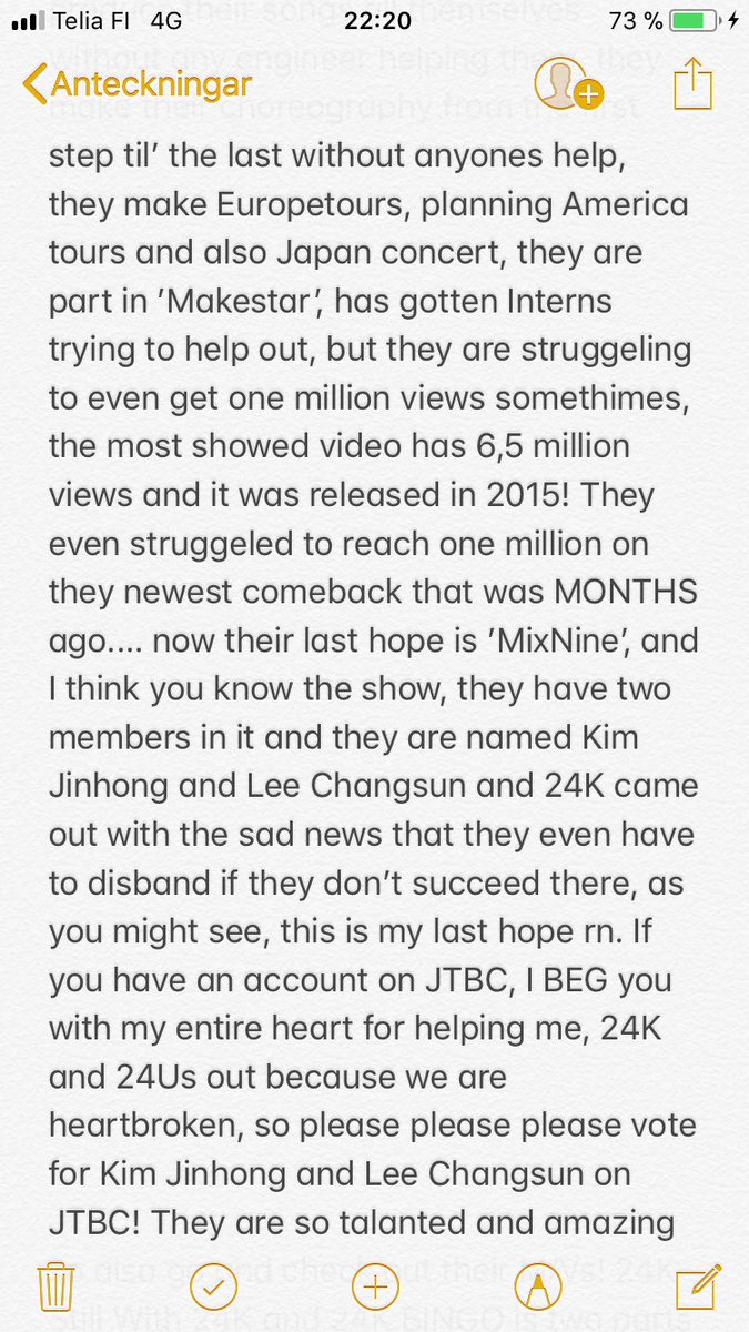 24K_Antonia's tweet photo. I wrote a comment that I was going to share on kpop Youtube videos but YT m/v is banned in Finland atm so I share it here instead.... Please support 24K, this could be our last try for help, SPREAD THESE WORDS TO ALL FANDOMS💔 #24K #24U #Kpop #투포케이 #BTS #save24k #24konmixnine https://t.co/VDknDK9tVq