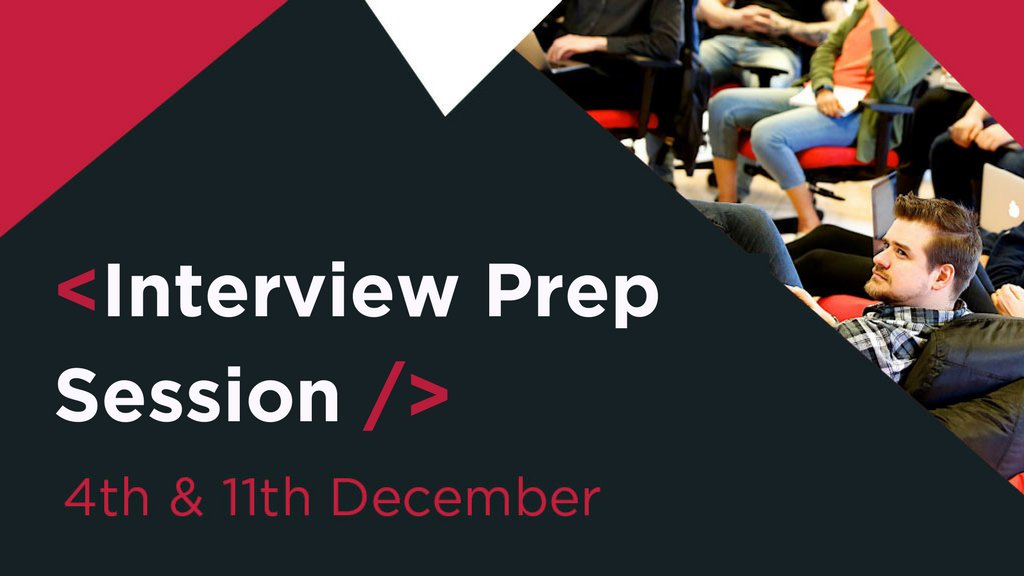 northcoders's tweet image. We'll help you get ready for your Northcoders interview! We're running Free Interview Prep Sessions on the 4th and 11th December, Grab your place here: bit.ly/2Bgr5WM