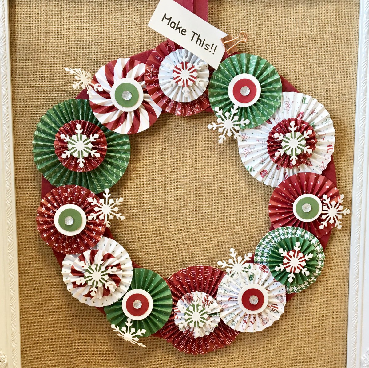 Who wants to make one of these everlasting paper wreaths? Workshop next Tuesday facebook.com/events/1752856… #crafts #shipley