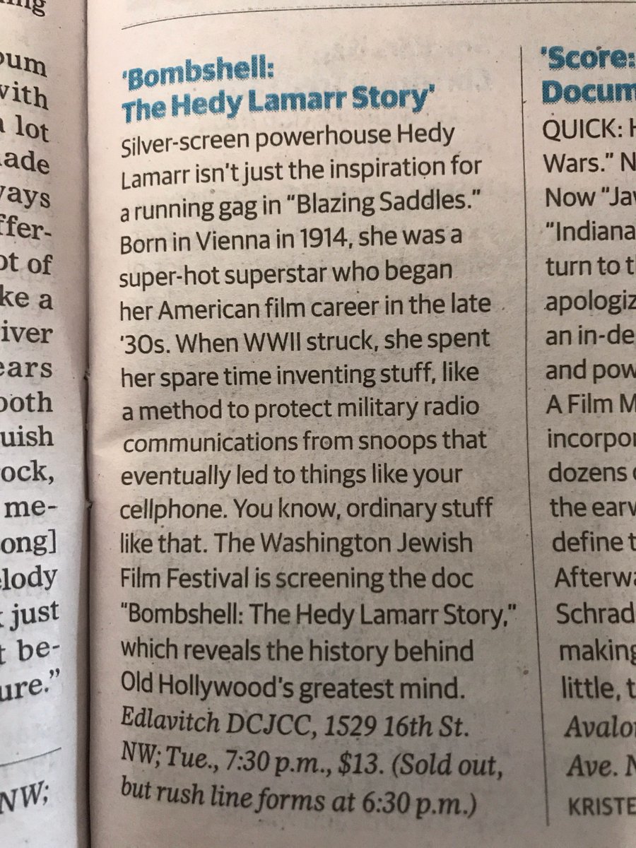 I met Hedy at a ball in 1937 in Vienna. She was gorgeous... but as stupid as a goose. She believed anything you told her. All that stuff about her inventing wireless communication or whatever, simply isn't true. When you're beautiful you can make anyone believe anything.