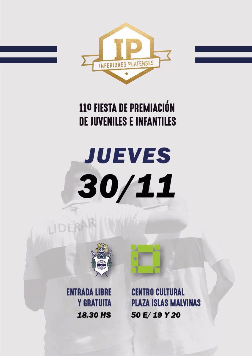 Nicolas_Ferre's tweet photo. A las 18:30 hs comienza la Fiesta de premios de @InferioresP para Gimnasia, en el Centro Cultural Islas Malvinas #FiestaIP #GELP #CGE https://t.co/GAlSqXylEg