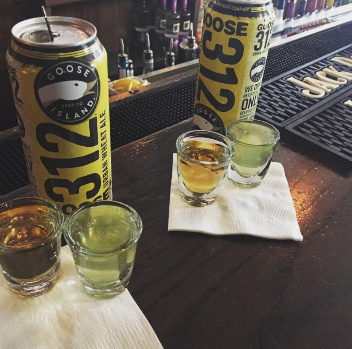 Picklebacks at Finnhenrys. Cheers! | Repost via @swarner1121 on IG