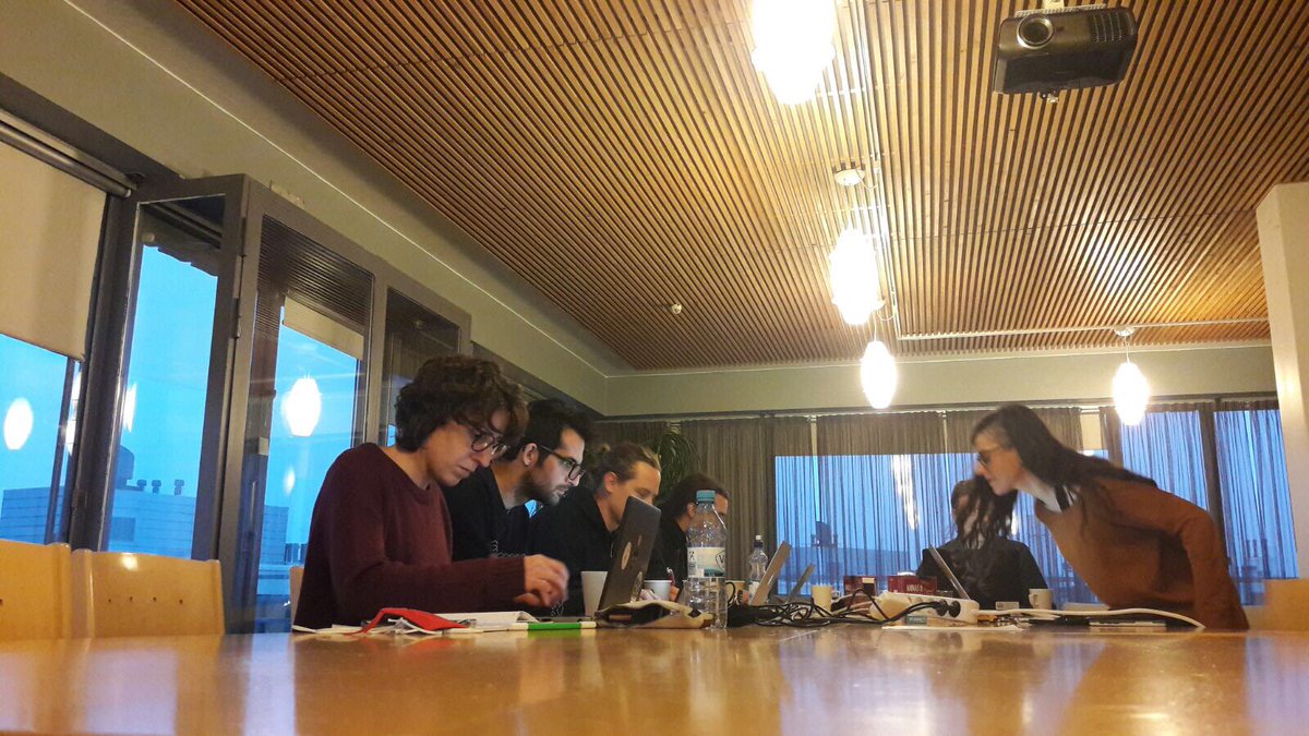 BEPSII_seaice's tweet photo. 3 intensive days at @BEPSII_seaice WS hosted by @SYKEinfo to progress the #intercomparison of #seaice #biogeochemical #models. Many thanks to @CliC_WCRP to make it possible! @letitede, @sebasti15137515, Martin Vancoppenolle, Pedro Duarte, Giulia Castellani & Francois Fripiat https://t.co/TELj9qz2pr
