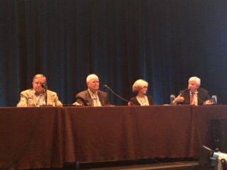 PeterMWatersMD's tweet photo. Panel at #IPOS2017 of Drs Weinstein, James, Tolo, and Wenger on Mentoring- stressing the importance of generational communication and expectation setting to help the future #surgeons and #leaders https://t.co/dUP9YQjPVK