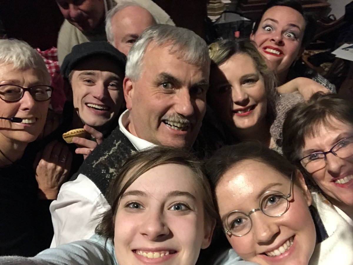 SATG_Huntingdon's tweet photo. Attempting the backstage selfies. #Diary75 #AnneFrank #Lastnight https://t.co/tLYnTmkgvw