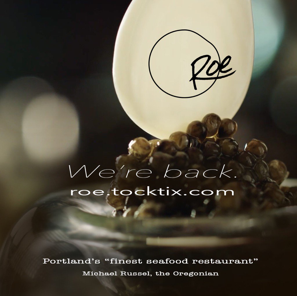 We're back!  Now taking reservations at roe.tocktix.com