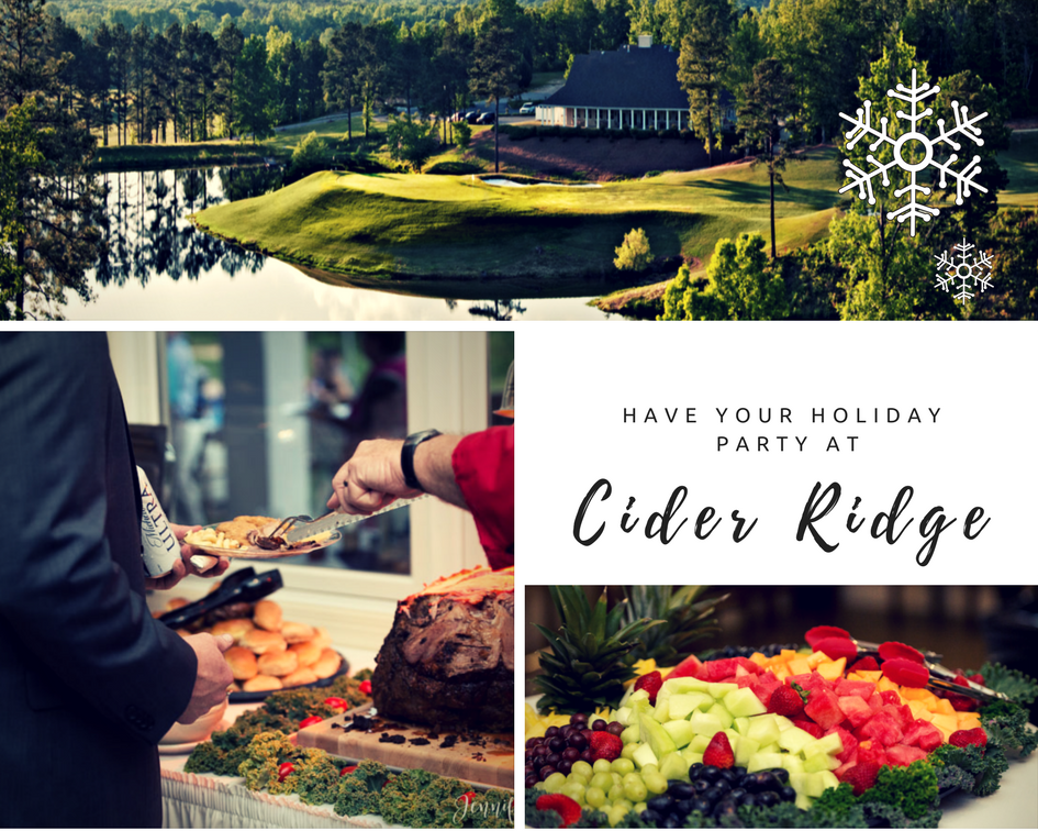 CiderRidgeGolf's tweet photo. Let #CiderRidgeGolf deck the halls for your #holidayparty. Dates are still available. We offer catering by #LocalJoesTradingPost, #TWOSistersandaSpoon, & #SmokinHotBBQ. For more info, contact Marey at (256) 831-7222. https://t.co/WllE7qc9pA