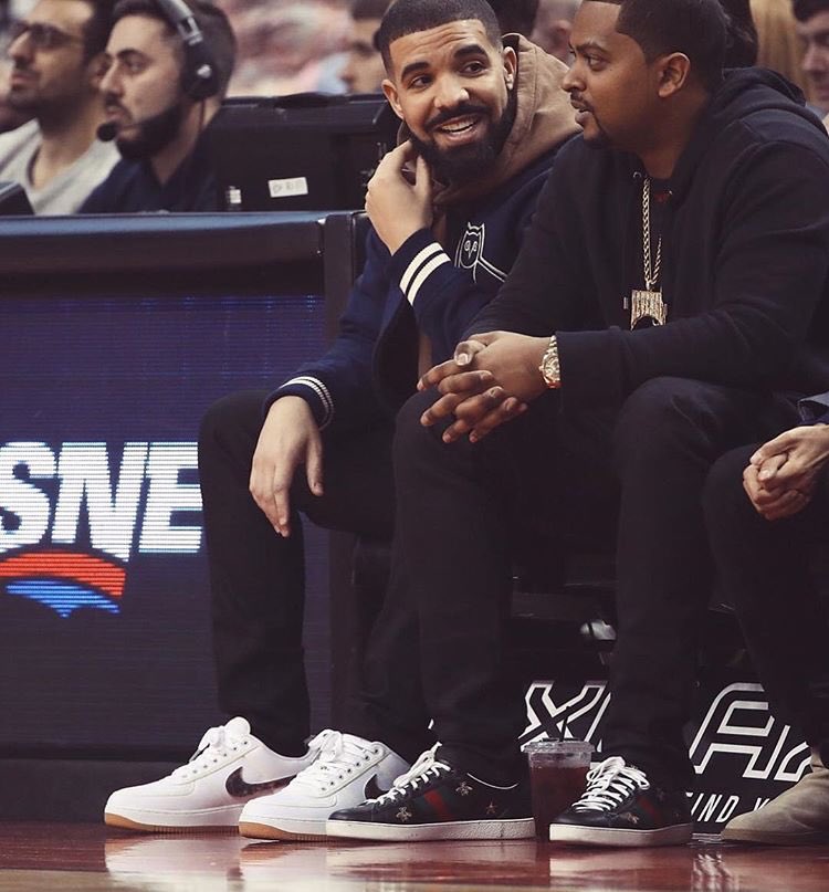 drake wearing air force ones