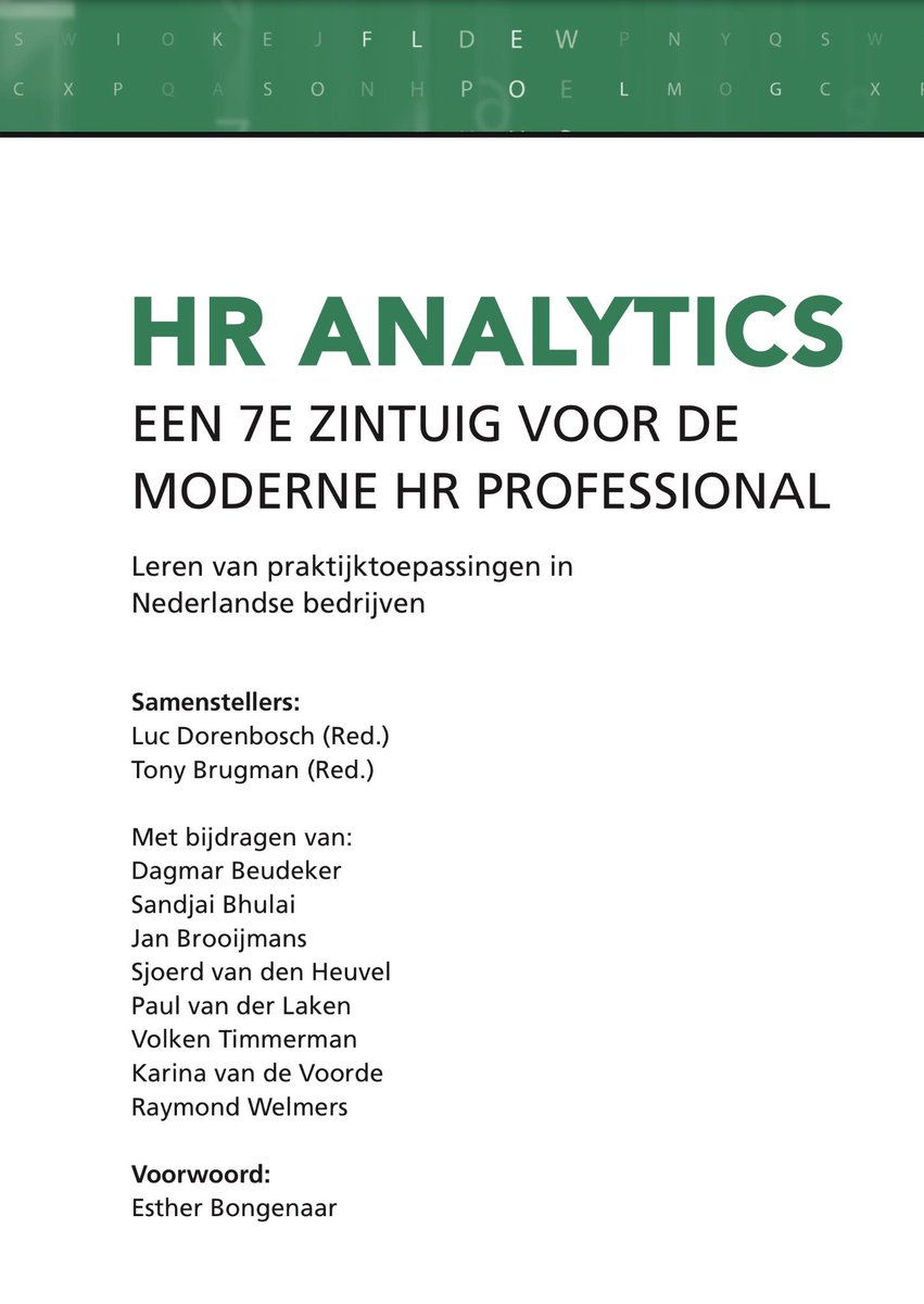 JOB ENGINEERING (@debaaningenieur) on Twitter photo Cool. Redacteur van een nieuw NL boekie over #HRAnalytics. Met toffe auteurs (op Twitter) als:
@tonybrugman
@paulvanderlaken
<a href="/sbhulai/">Sandjai Bhulai</a>
@janbrooijmans
<a href="/rwelmers/">Raymond Welmers</a>
en anderen...
Zie:
vakmedianetshop.nl/boeken/hr-anal… Cool. Redacteur van een nieuw NL boekie over #HRAnalytics. Met toffe auteurs (op Twitter) als:
@tonybrugman
@paulvanderlaken
<a href="/sbhulai/">Sandjai Bhulai</a>
@janbrooijmans
<a href="/rwelmers/">Raymond Welmers</a>
en anderen...
Zie:
vakmedianetshop.nl/boeken/hr-anal…