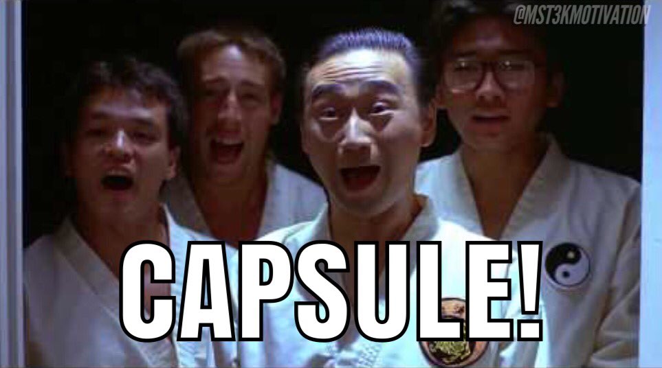 mst3kmotivation's tweet photo. We would like to petition that in addition to #FavoriteRiffFriday that MSTies everywhere also take Fridays to replace the word “Surprise” with “Capsule”! Go on, you try; it’s fun!!!
#MST3K #Season12 #MST3KMotivation #UHF #Capsule @netflix https://t.co/T0m7guVSNo