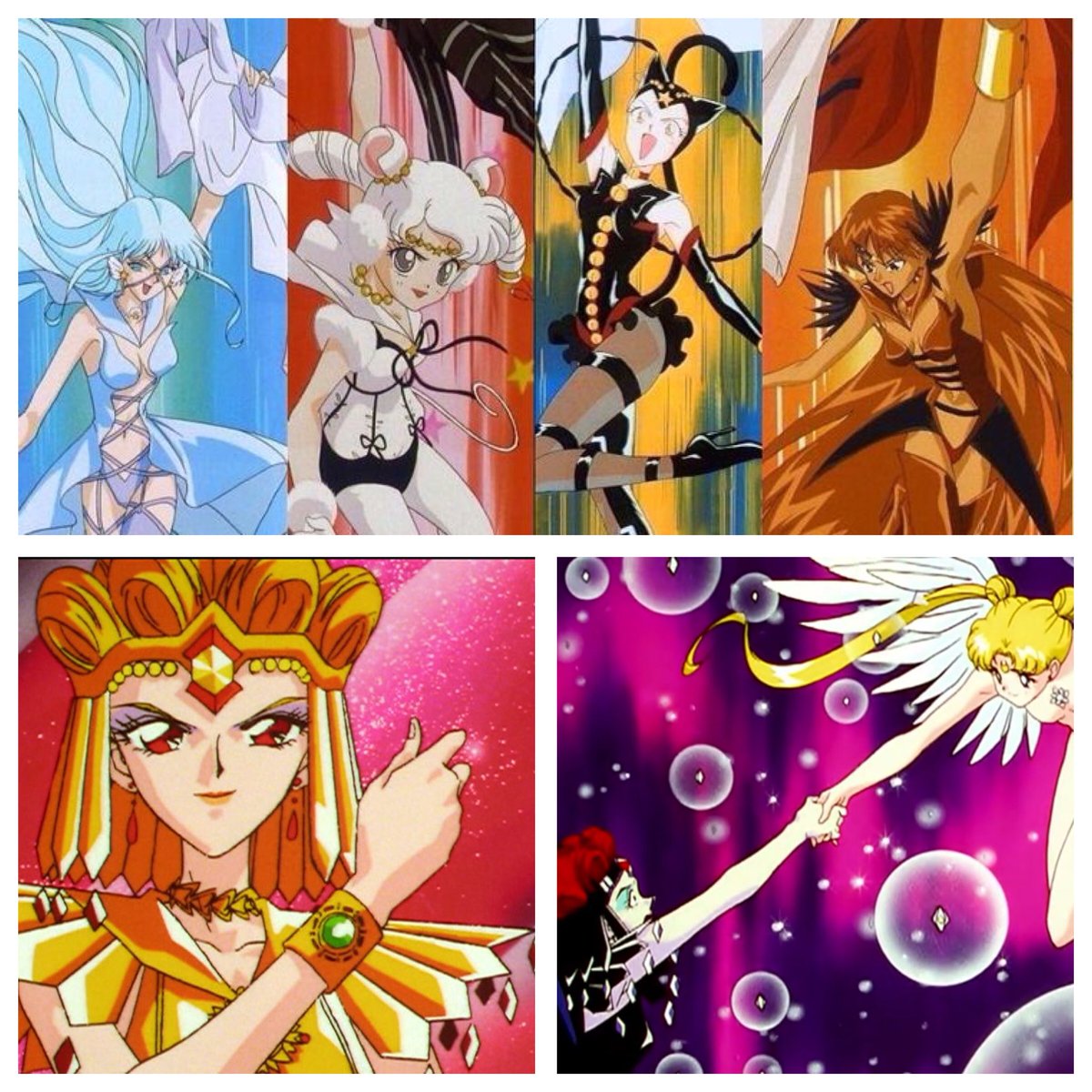 LorynStone's tweet photo. I’ve always wondered if Sailor Galaxia letting down her hair and ridding “Chaos” from inside herself was just an employees in lingerie allegory for coming out. 🤔#InstantFanTheory #SailorMoon https://t.co/tkiWbzPjuO