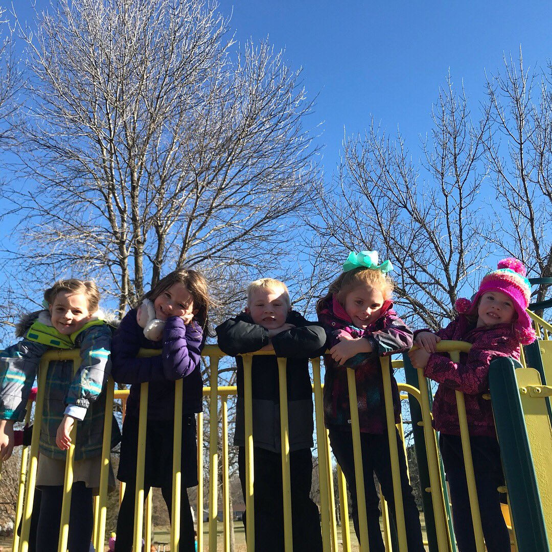 CVCS_Waterloo's tweet photo. St. Edward students enjoyed the beautiful weather during recess today! #outdoorrecess #getoutside #bluezoneproject https://t.co/gLbIkEn8Vx