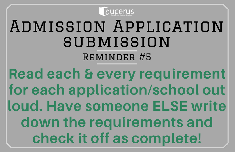 DucerusCarlsbad's tweet photo. More #ThursdayThoughts. We're almost to the end of today's reminders and tips for #Admissions for our #ClassOf2018 students! Our 5th tip is key to crossing t's and dotting i's! Reading OUT LOUD is a lost art. Do this one with a friend, parent, or mentor! Reply #AskDucerus with ?s https://t.co/pP3dioPYnA