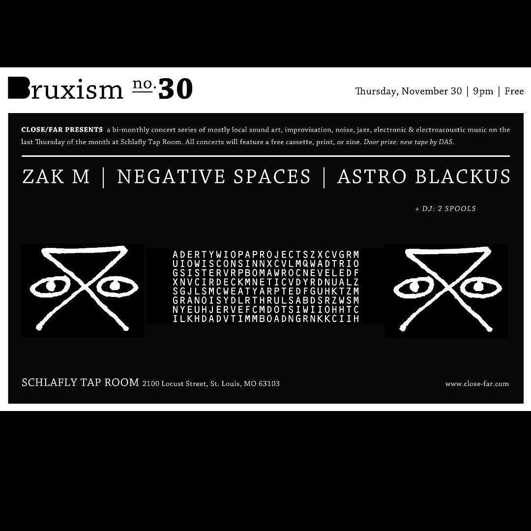 thestlist's tweet photo. Tonite Thurs Nov 30 we recommend #bruxism 30 #stl #soundart &amp; #electronic #electroacoustic #music @NewMusicCircle at @Schlafly tap room 9-11 pm #ambientstl https://t.co/Tzd4GXnofg https://t.co/vs0vfdJRJ3